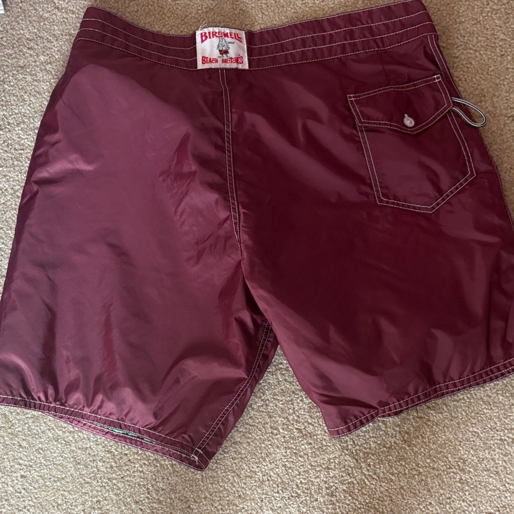 Birdwell Beach Britches Men's Burgundy Swim Board Shorts